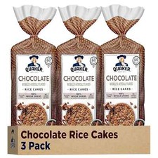Quaker Large Rice Cakes, Chocolate, Pack of 3