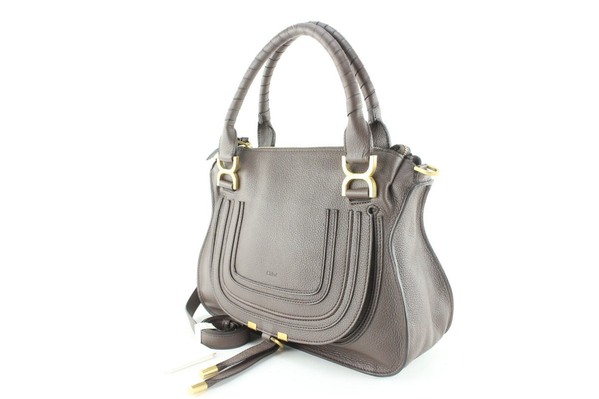 Chloe Grey Leather Medium Marcie 2way Flap Bag 1CH0509 | eBay
