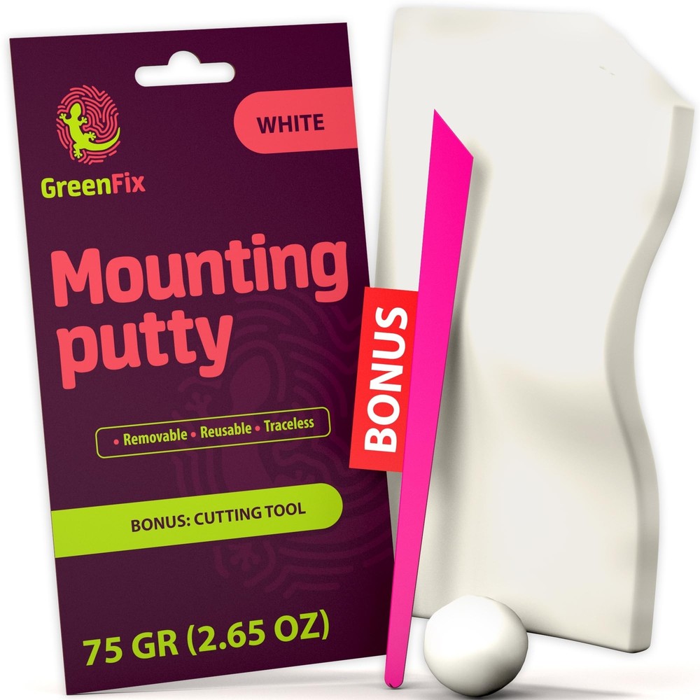 Mounting Putty 2.65oz - White Museum Adhesive Sticky Tack Putty Removable - T...