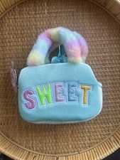 Aurora Fancy Pals Rainbow Sweet Furry Handle Blue Green Pet Carrier for Plush 6