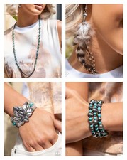 Paparazzi jewelry Simply Santa Fe Fashion Fix Set - Feather  Beads