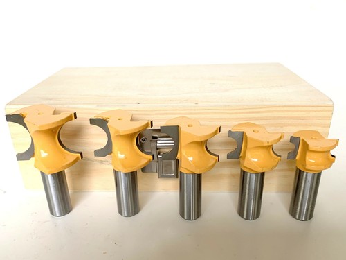 5 Stck. 1/2 Zoll SH Half-B Runde Bullnose 3/8,5/16,1/4,3/16,1/8 Router Bit Set sct-888 - Bild 6 von 12