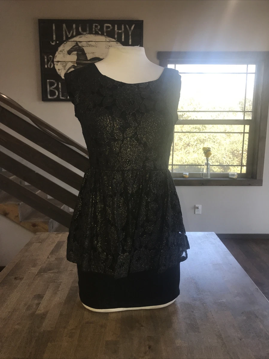 Forever 21 black and gold best sale dress