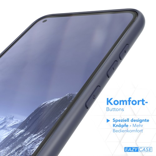 Do Samsung Galaxy M11 Futerał ochronny TPU Backcover Pokrowiec Slim Etui Matowe Miękkie Niebieskie - Zdjęcie 4 z 7