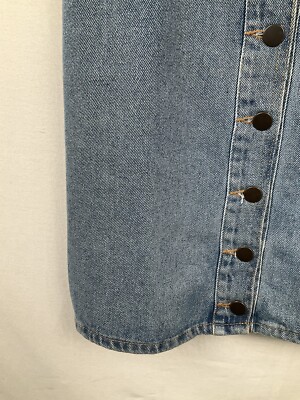 Urban Outfitters Mini Denim overall Dress Square Neck Button-Down  Sleeveless 4 | eBay