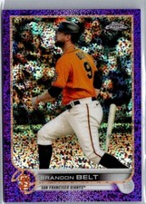 2022 Topps Chrome Baseball Purple Speckle Refractor /299 Brandon Belt #26