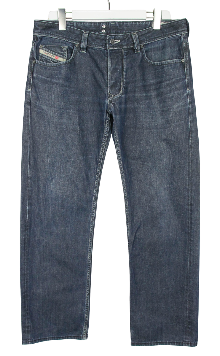 【DIESEL】LARKEE 73N 2010年製 W33→実寸36相当 L32 DIESEL Larkee 0088Z Jeans Men's W24/L32 Blue Straight Fit Whiskers