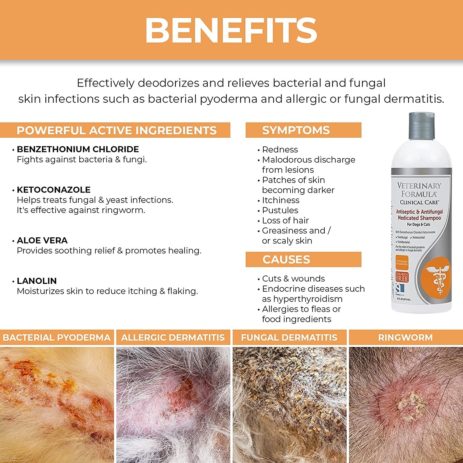 MEDICATED DOG SHAMPOO PET ALLERGIES Anti Parasite Itching Skin Mange