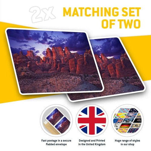 2 x Rectangle Stickers 7.5 cm - Utah America USA Night Sky Landscape Cool Gift # - Photo 2/9