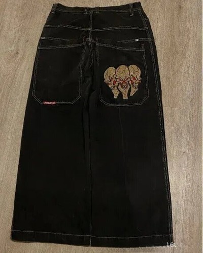 Baggy Jeans Yk2Vintage Washed Haft Hip Hop Męskie dżinsy - Zdjęcie 20 z 35