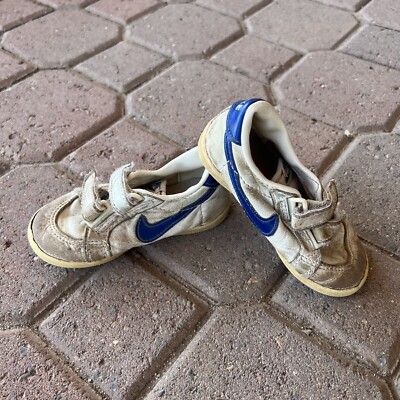 Vintage '80s Nike Baby Shoes Sneakers Kentucky Blue Swoosh Size 7