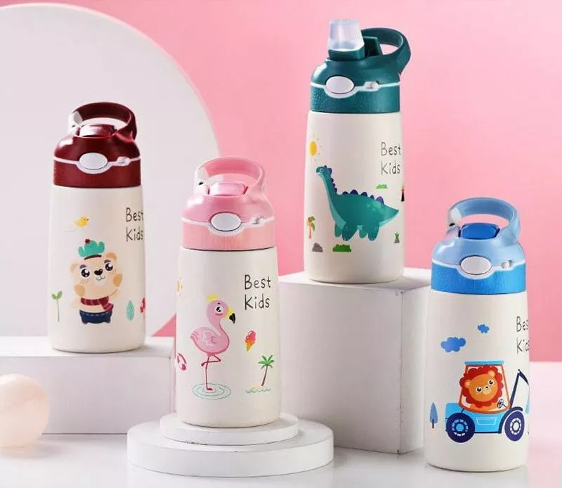 Stainless Steel Thermos Mug Cup for Children, Portable Vacuum Flask, Water  Bottle for School Kids, Boy and Girl 400ml