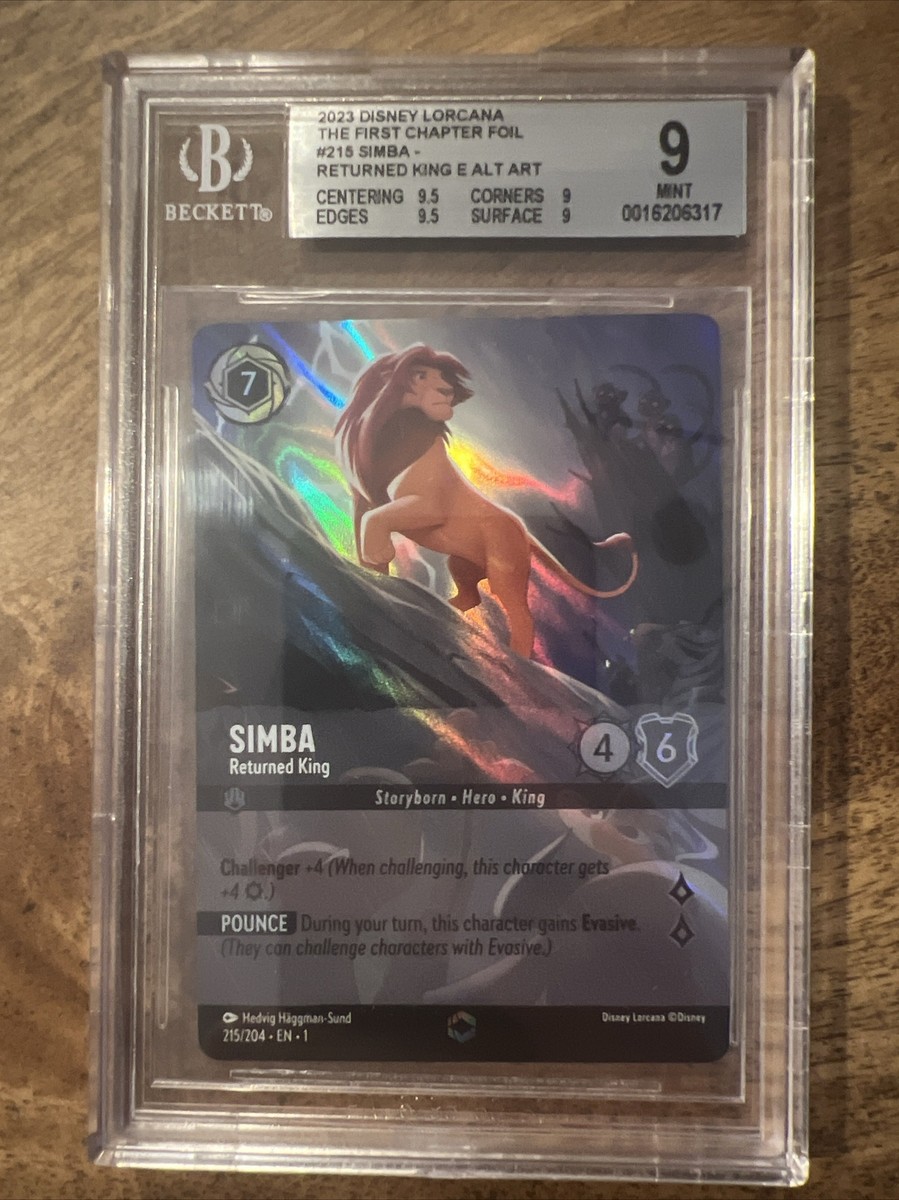 2023 Disney Lorcana EN 1 Enchanted #215 Simba BGS 9 MINT | eBay