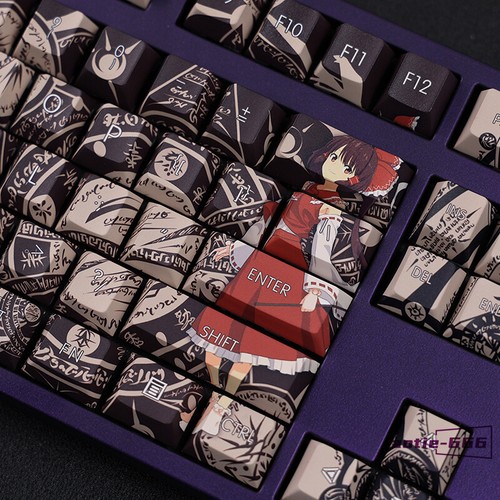 Touhou Project Hakurei Reimu 108 Keycaps New PBT Dye-sub for Cherry MX Keyboard - 第 4/9 張圖片