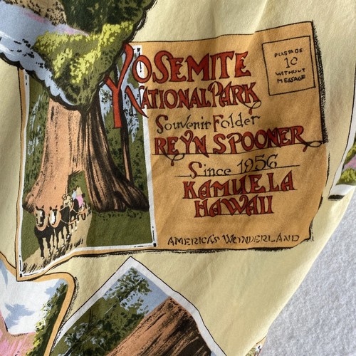 Vintage Reyn Spooner Hawaiian Shirt Boy Medium 10- 2 Yosemite Park Single Stitch - Picture 15 of 18