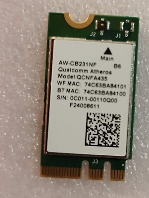 Asus Notebook X, E Series Qualcomm 802.11/N Wifi Card QCNFA435 AW-CB231NF 1630