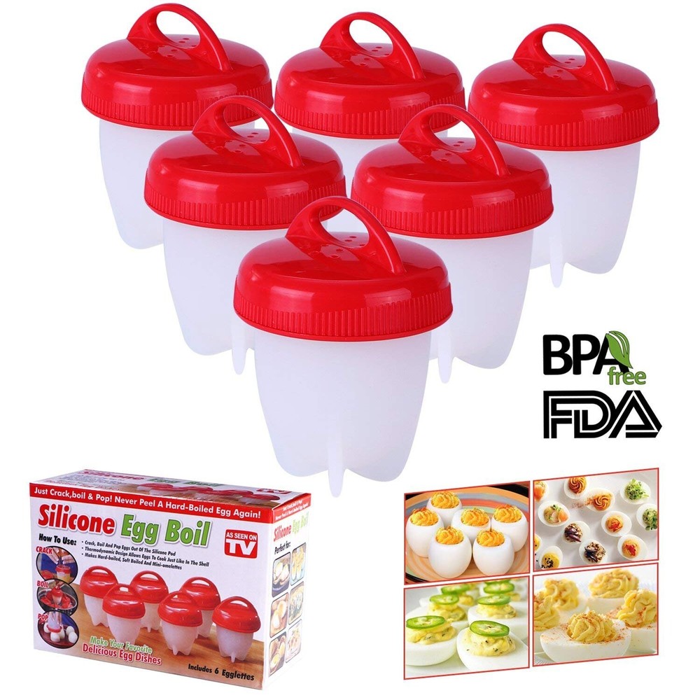 NIB Egglettes Egg Cooker Hard Boiled Eggs Shell Non Stick - 6 Pack NIB Egglettes Egg Cooker Hard Boiled Eggs Shell Non Stick - 6 Pack