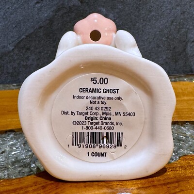 Target Hyde & EEK! Halloween Bootiful Ceramic Ghost W/ Pink