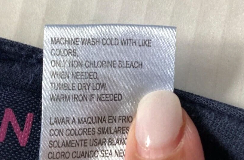 Pantalones French Toast Girls azul marino ajustados tiro bajo cinco bolsillos talla 14 Foto 4 de 4