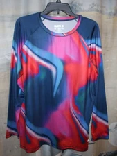 Reel Legends® KEEP-IT-COOL™ Multicolor Long Sleeve Stretch Shirt Top - Size XL