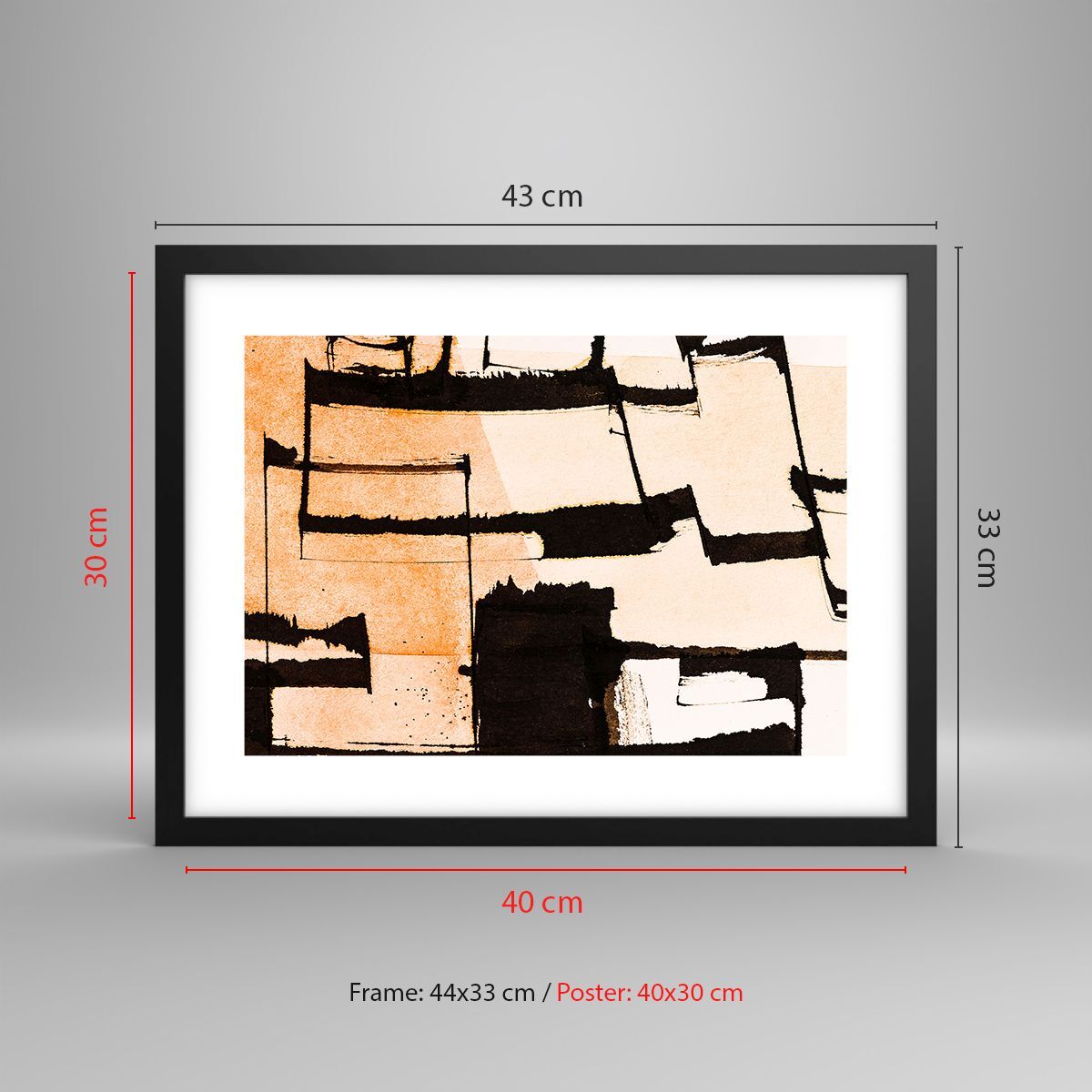 Affiche Poster Art Abstrait 70x50cm - Motif Ceintures, Marque ARTTOR, Neuf