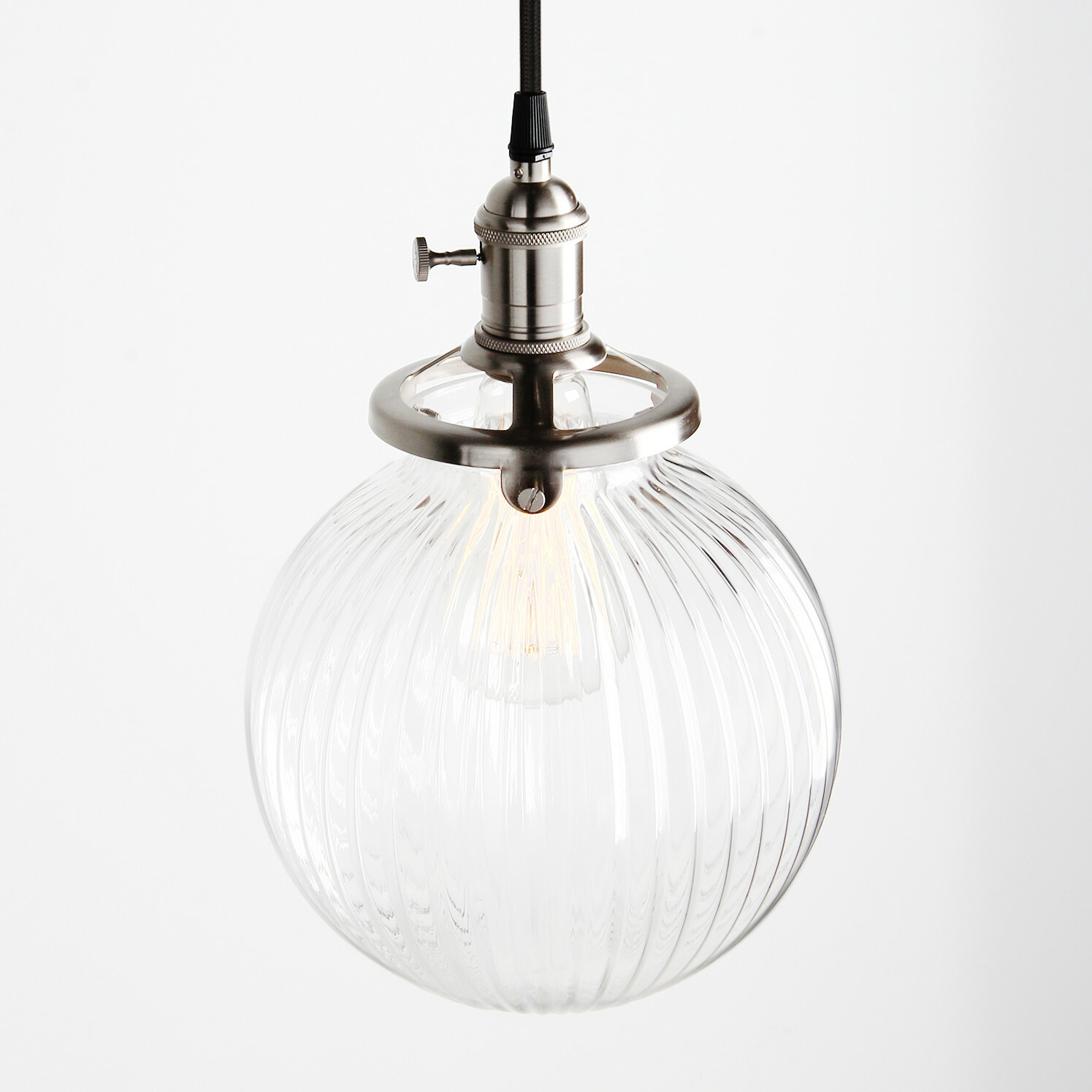 RETRO VINTAGE PENDANT LIGHT GLASS GLOBE KITCHEN CEILING LAMP HOME DECOR