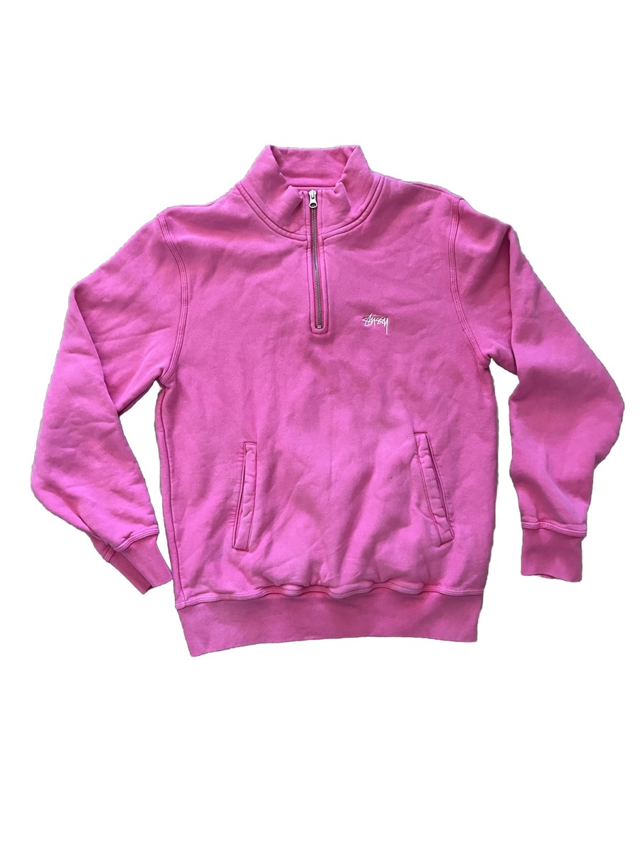 pink stussy quarter zip sweater | eBay