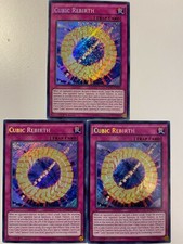 Yugioh Cubic Rebirth MVP1-ENS43 Secret Rare NM x3 Play Set