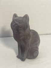 Eggplant Satin Mosser Sitting Cat