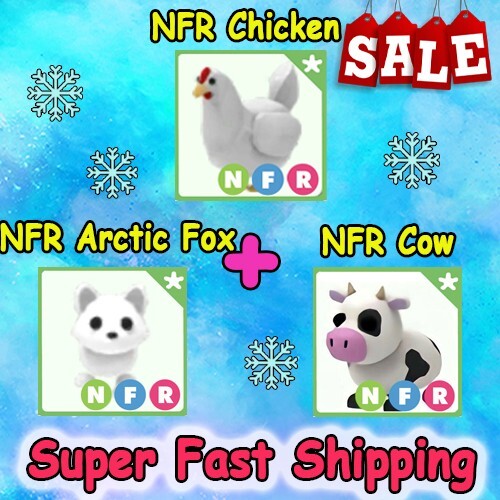 Neon Fly Ride Adopt Your Pet from Me NFR Chicken/ NFR Arctic Fox