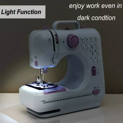 Electric Sewing Machine Portable Mini 12 Stitches Pedal Household for Beginner - Picture 13 of 15