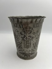 Rare Gobelet De Lavage Pieds en Étain Blason d’Autriche-hongrie  François Ier