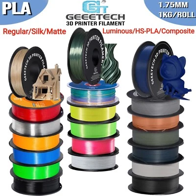Geeetech d'imprimante 3D Filament 1,75mm1kg mat/soie/lumineux/bois/marron/HS-PLA - Photo 1/4