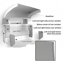 1948 1949 1950 1951 1952 Ford Pickup Truck Interior Headliner - Grey