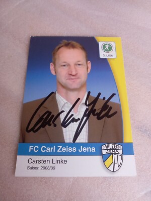 Signed Postcard Carsten Linke Carl Zeiss Jena NEW