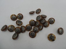 ANTIQUE SEWING METAL & TORTOISE SHELL BUTTONS GREAT SEAL THE STATE OF OKLAHOMA