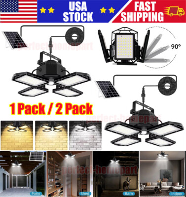 Solar Pendant Light Outdoor Indoor 168LED Solar Powered Motion Sensor Shed Light