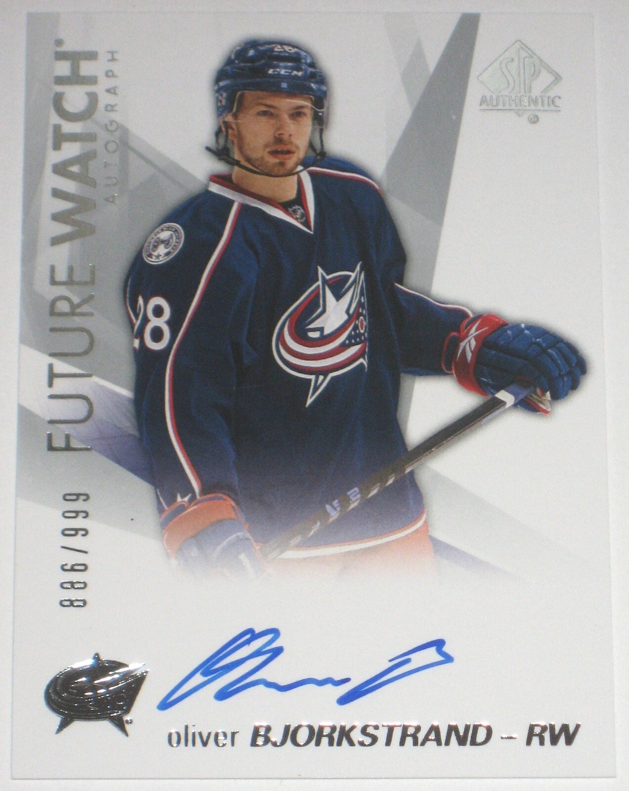 2016-17 UPPER DECK SP AUTHENTIC OLIVER BJORKSTRAND FUTURE WATCH ROOKIE AUTO /999