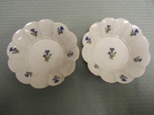 Vintage Bareuther Bavarian Lot of 2 Footed China Bowls 7-3/4" diam VGC