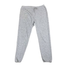 Vtg Sweatpants Jogger Mens L Gray Gusset Cuffed USA Made Hanes Pannill Tri Blend