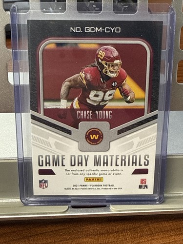 Chase Young 2021 Playbook Game Day Materials GDM-CYO Commanders Ohio State - Bild 4 von 4