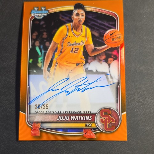 Topps JuJu Watkins USC Trojans 2025-26 Bowman Chrome Orange Auto #CPA-JA /25