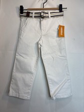 Gymboree Boys Size 7 White Belted Chino Pants