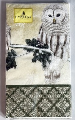Cypress Home Owl Napkins Set of 15 Lori Siebert New Sealed 15.75'' x 13''