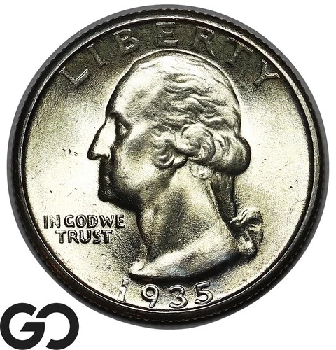 1935 Washington Quarter, Premium Quality Superb Gem BU++