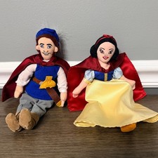 Disney Snow White and Prince Charming Bean Bag Plush Set