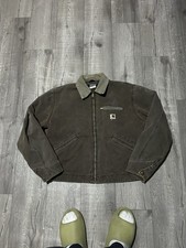 Carhartt Brown Blanket Lined Detroit Jacket Vintage J97 CHT Large