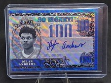 2021-22 Leaf Metal Dylan Andrews SO MONEY BLU...