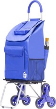 Stair Climber Bigger Trolley Dolly Blue Shopping Grocery Foldable Cart Condo