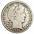 1907O Barber Half Dollar 50C Raw